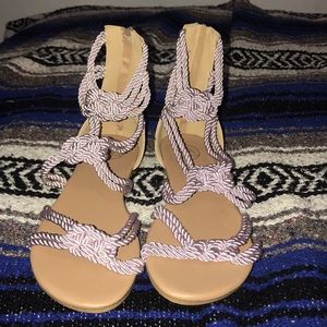 Pink gladiator sandals size 7